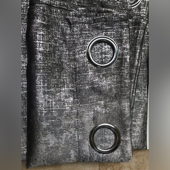 NWT Madeline Room Darkening Extra Long 96in Panel Set Decor Drapes - Charcoal - Picture 5 of 8